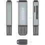 AISENS Lector de tarjetas externo ASCR-2A09-GR Gris USB 3.2 Gen 1